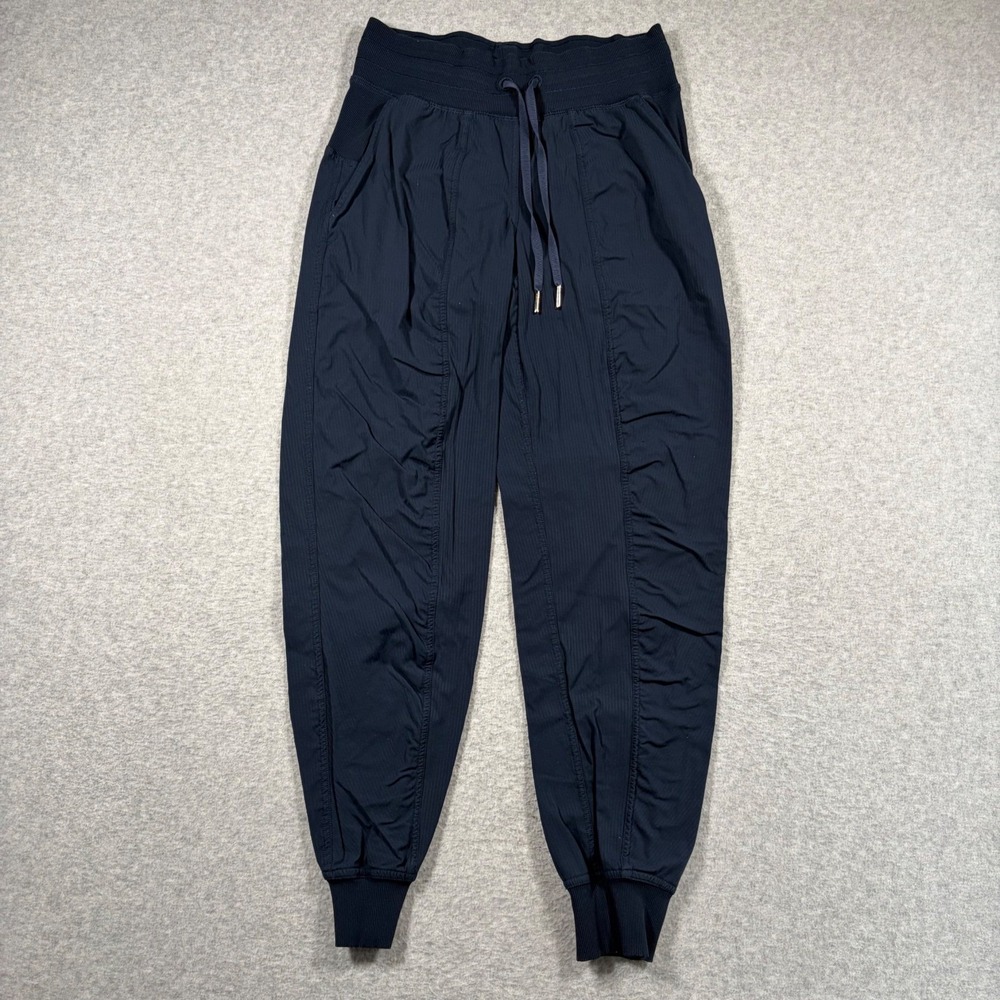 Lululemon Dance Studio Mid-Rise Jogger Women 4 Navy Blue Pants Athleisure Active